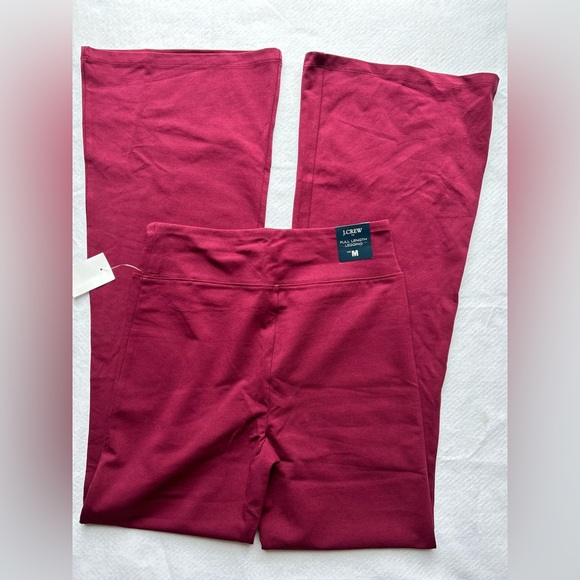 NWT J Crew full length leggings maroon size medium - Picture 6 of 7